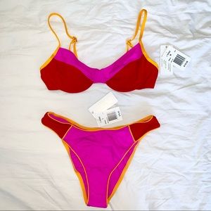 NWT L*Space Bikini M Missy Top & L Whiplash bottom